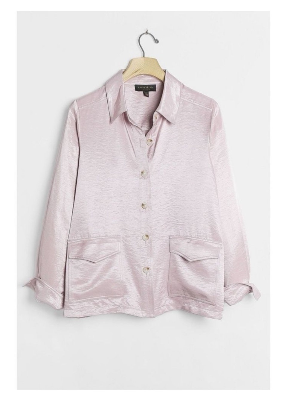 BOGO! Anthropologie Clemence Shimmer Shirt Jacket Mauve Size Small